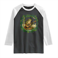 Funny Frog Playing Guitar Raglan Shirt Music Lovers Gift - Wonder Print Shop