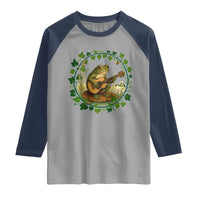 Funny Frog Playing Guitar Raglan Shirt Music Lovers Gift - Wonder Print Shop