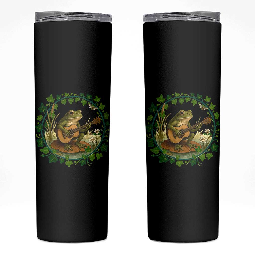Funny Frog Playing Guitar Skinny Tumbler Music Lovers Gift