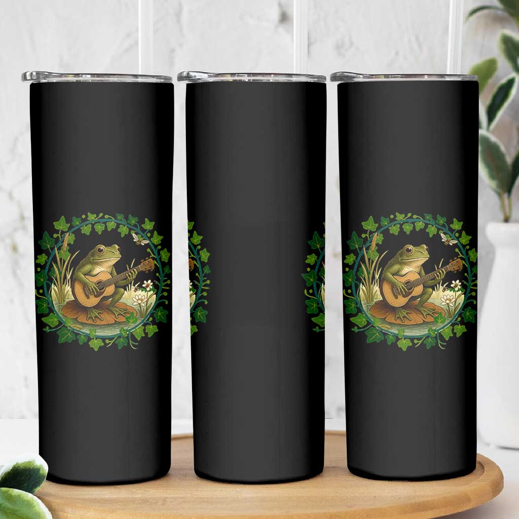 Funny Frog Playing Guitar Skinny Tumbler Music Lovers Gift
