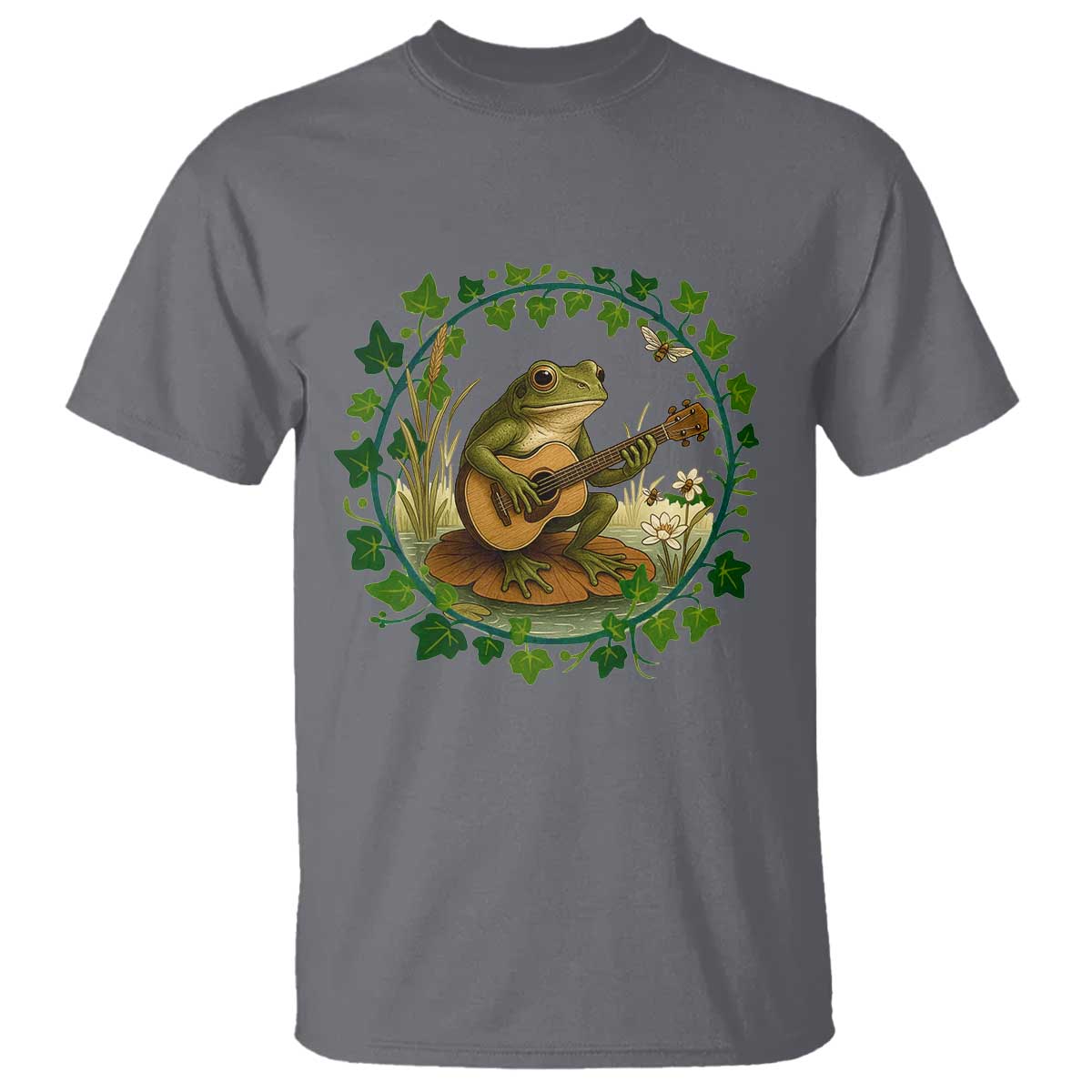 Funny Frog Playing Guitar T Shirt Music Lovers Gift - Wonder Print Shop