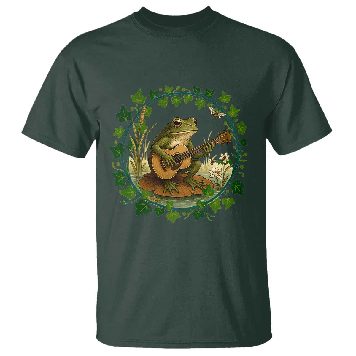 Funny Frog Playing Guitar T Shirt Music Lovers Gift - Wonder Print Shop