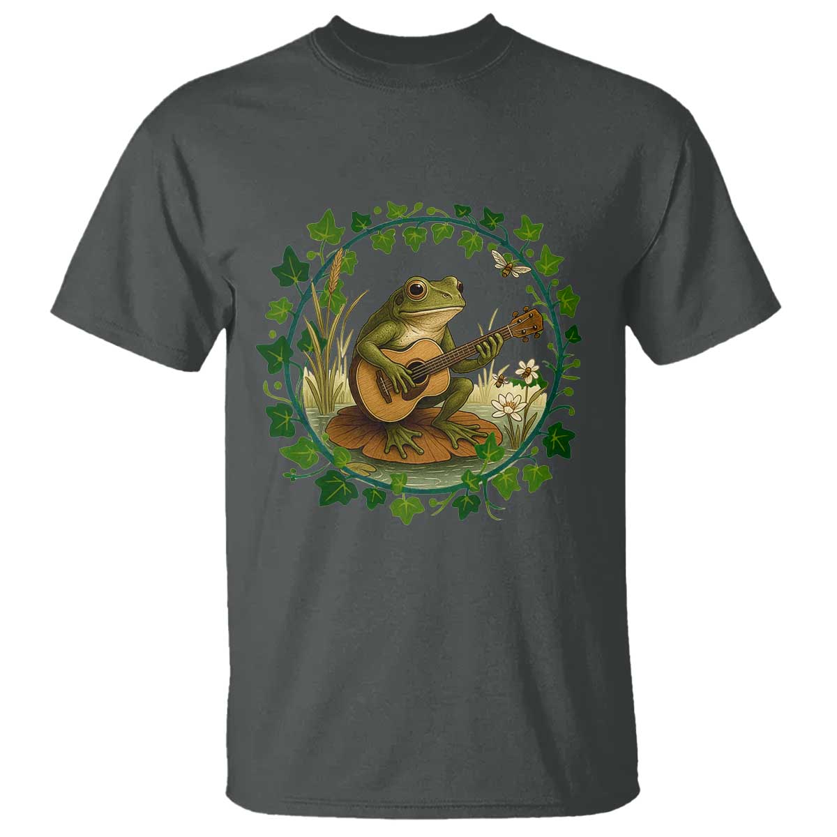 Funny Frog Playing Guitar T Shirt Music Lovers Gift - Wonder Print Shop