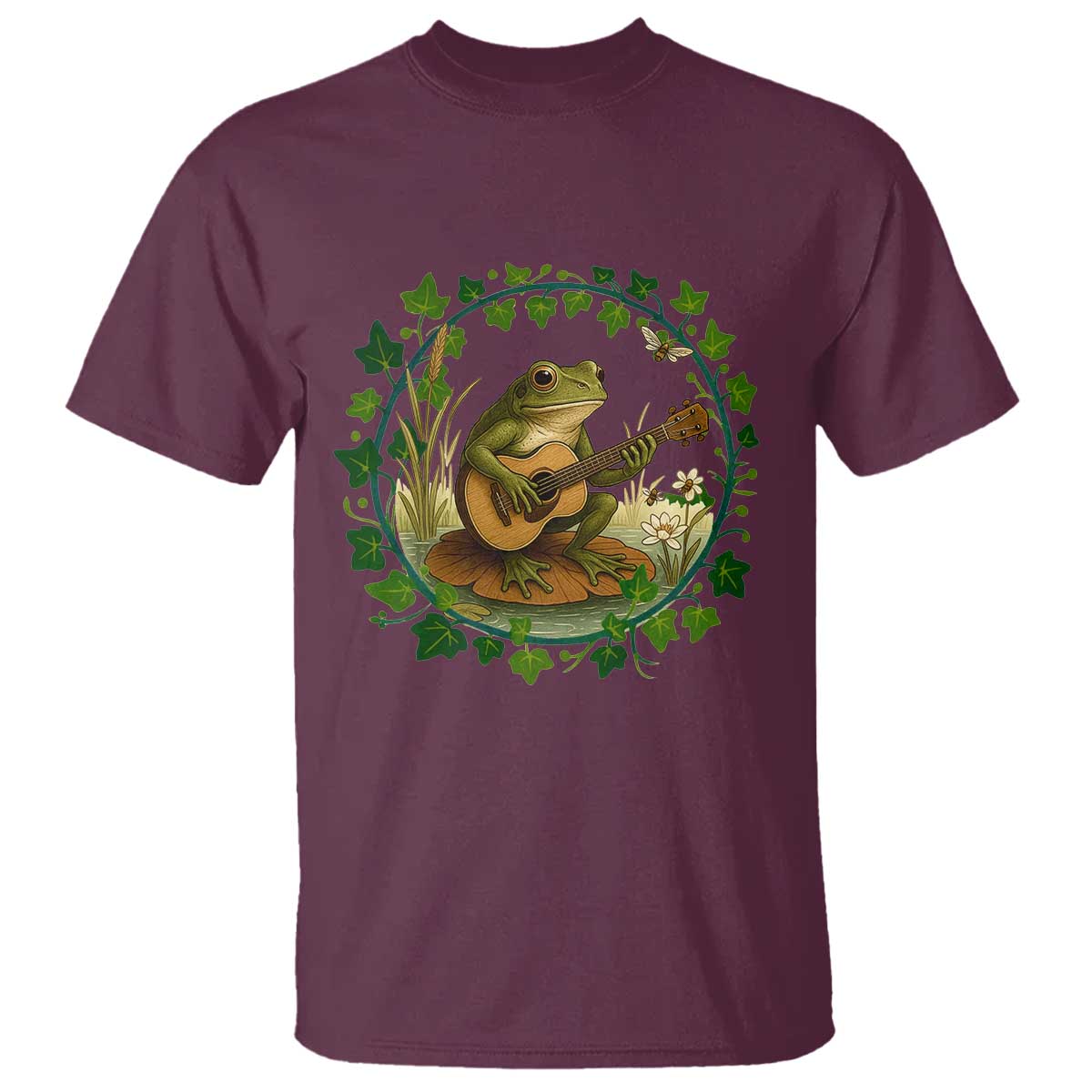 Funny Frog Playing Guitar T Shirt Music Lovers Gift - Wonder Print Shop