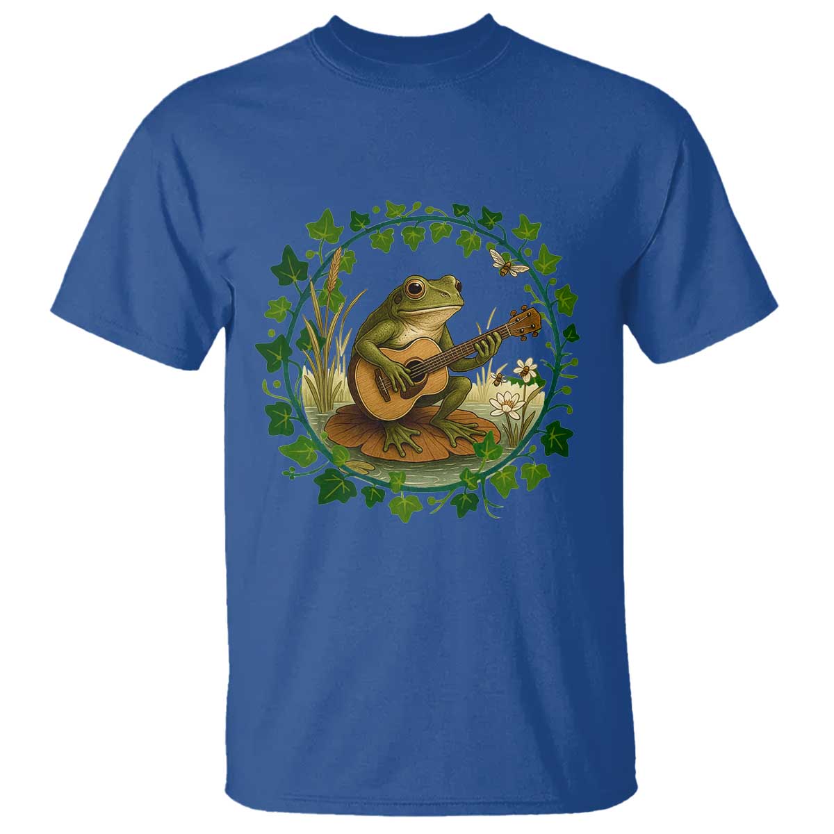 Funny Frog Playing Guitar T Shirt Music Lovers Gift - Wonder Print Shop