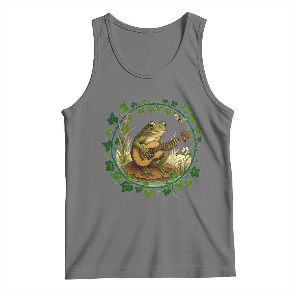 Funny Frog Playing Guitar Tank Top Music Lovers Gift - Wonder Print Shop