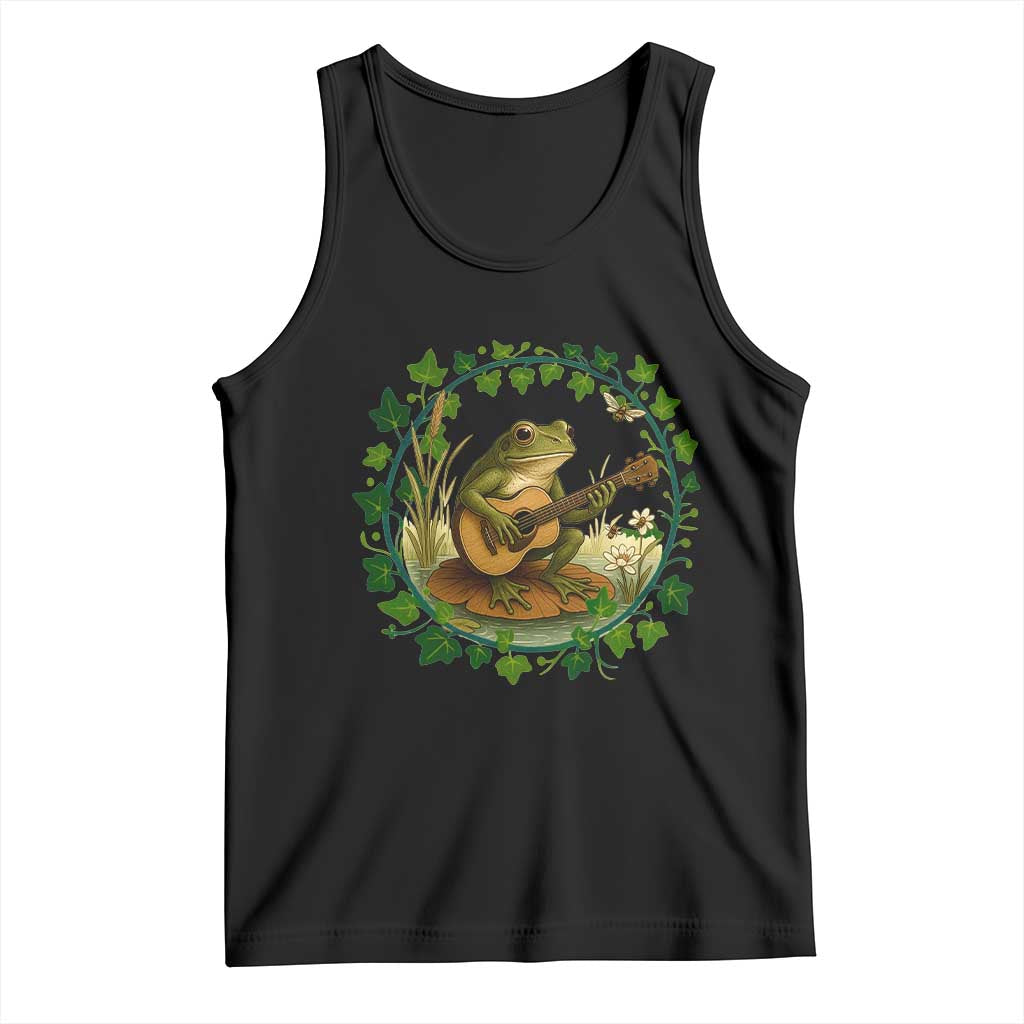 Funny Frog Playing Guitar Tank Top Music Lovers Gift - Wonder Print Shop