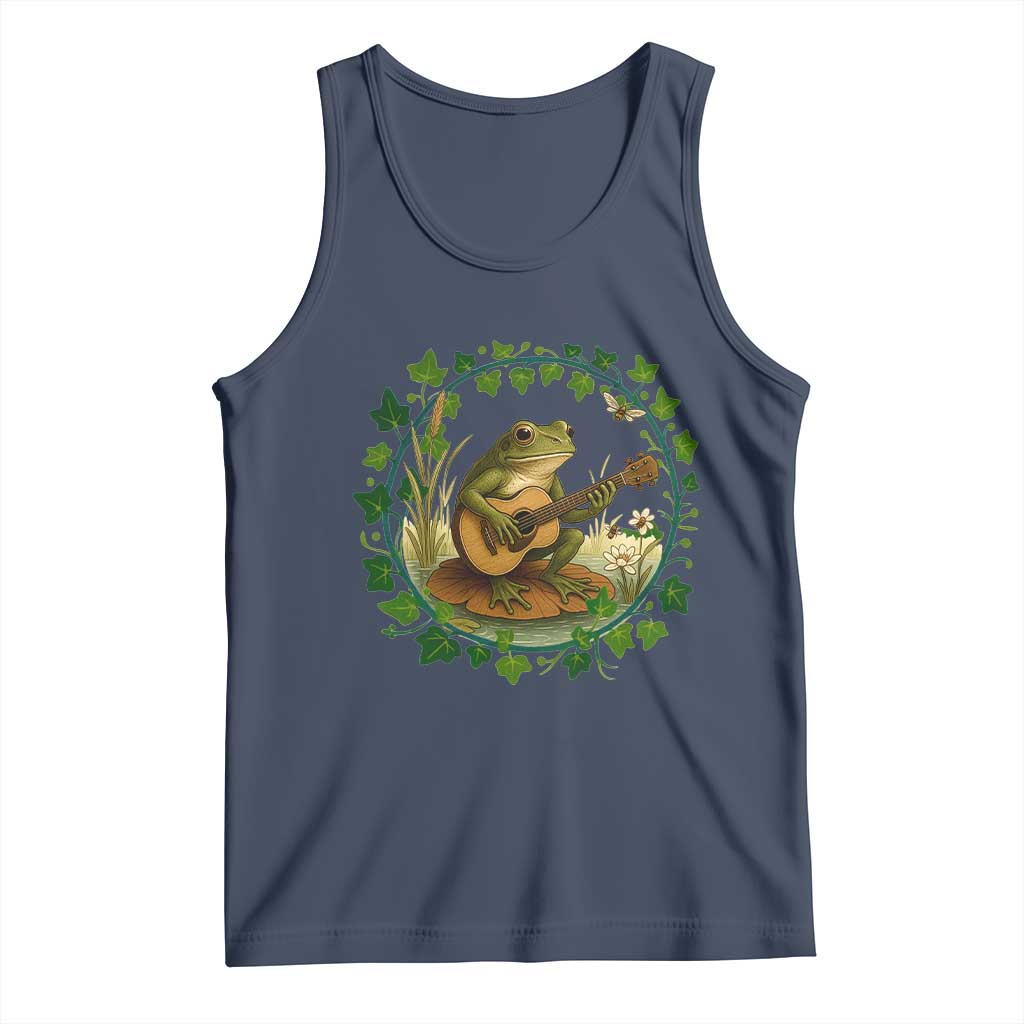 Funny Frog Playing Guitar Tank Top Music Lovers Gift - Wonder Print Shop