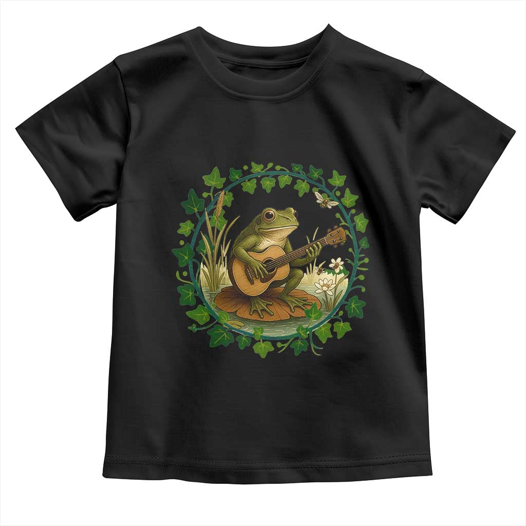Funny Frog Playing Guitar Toddler T Shirt Music Lovers Gift - Wonder Print Shop