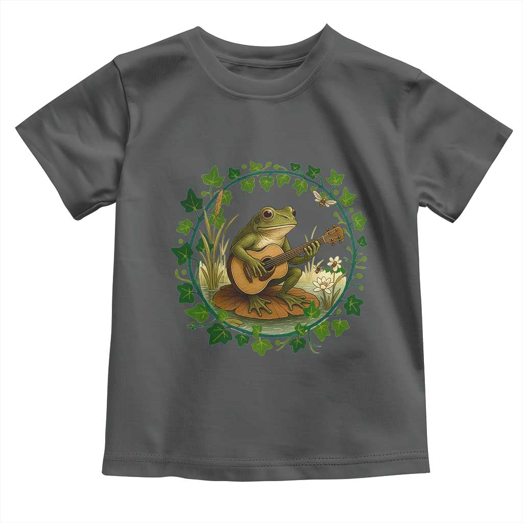 Funny Frog Playing Guitar Toddler T Shirt Music Lovers Gift - Wonder Print Shop