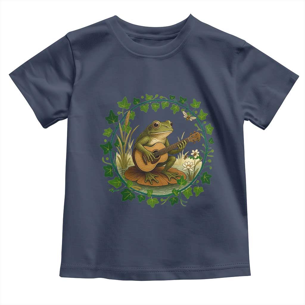 Funny Frog Playing Guitar Toddler T Shirt Music Lovers Gift - Wonder Print Shop