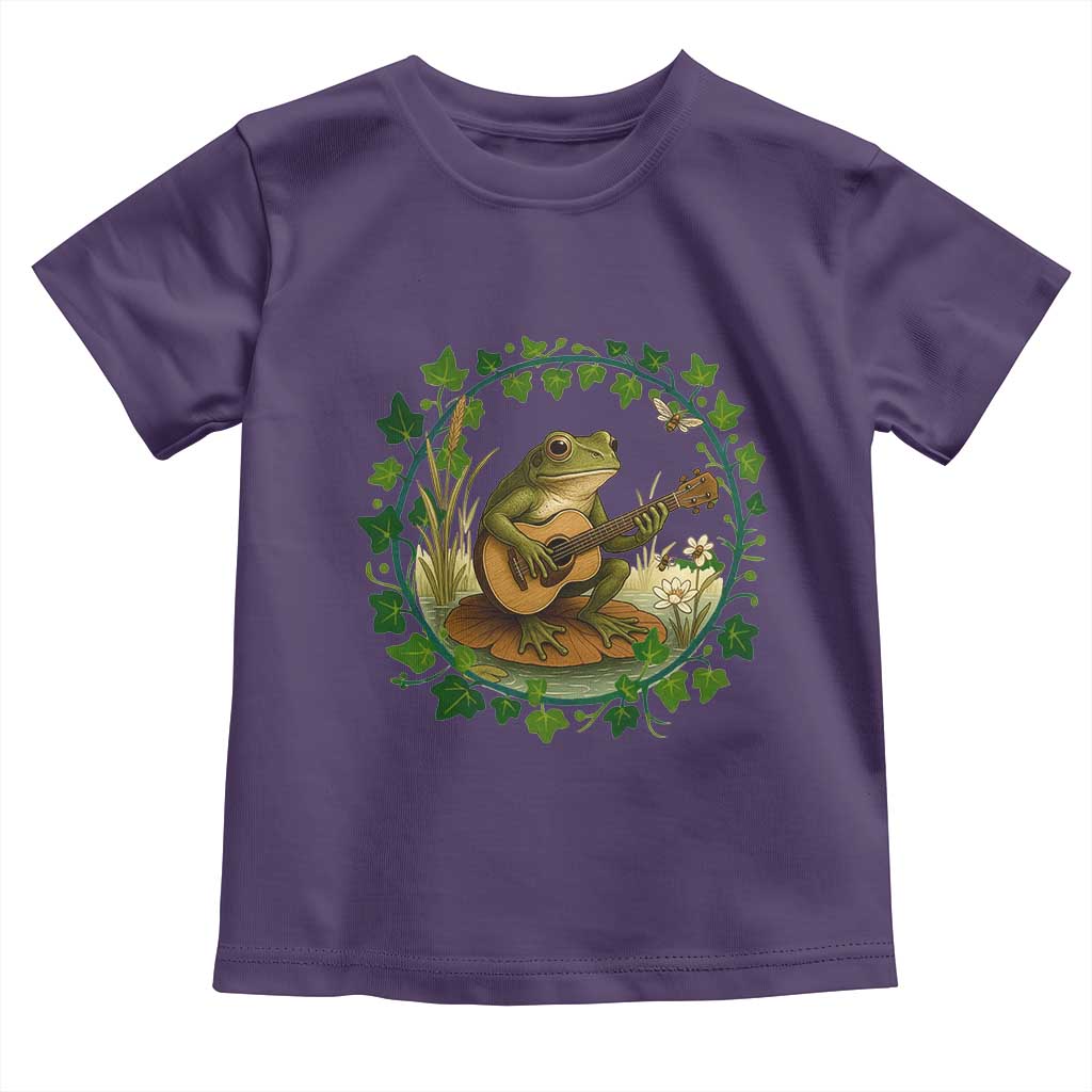 Funny Frog Playing Guitar Toddler T Shirt Music Lovers Gift - Wonder Print Shop