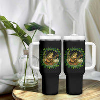 Funny Frog Playing Guitar Tumbler With Handle Music Lovers Gift