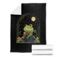 Frog Playing Guitar Throw Blanket Gift for Musicians - Wonder Print Shop
