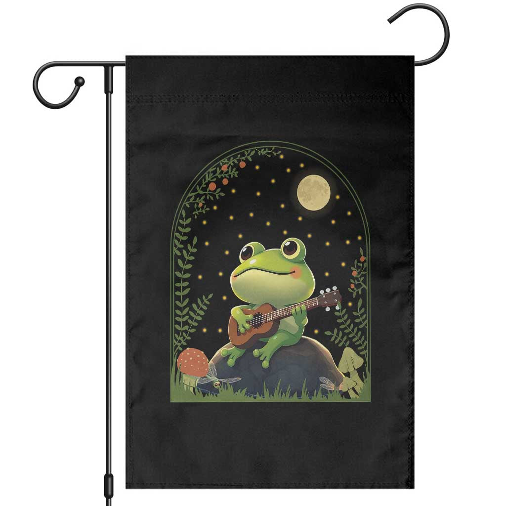 Frog Playing Guitar Garden Flag Gift for Musicians - Wonder Print Shop