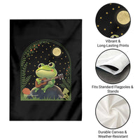 Frog Playing Guitar Garden Flag Gift for Musicians - Wonder Print Shop