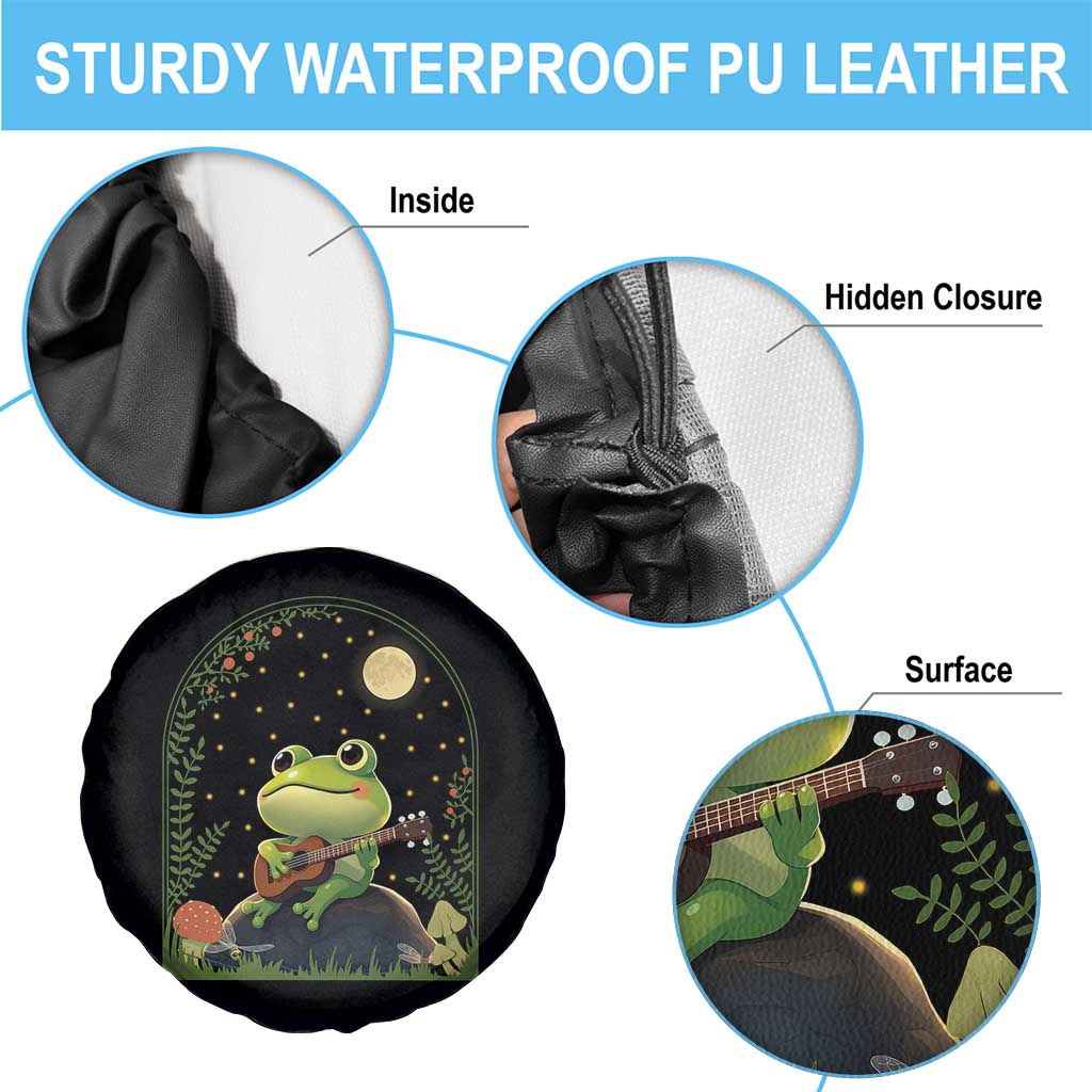 Frog Playing Guitar Spare Tire Cover Gift for Musicians - Wonder Print Shop