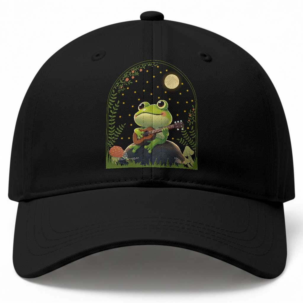 Frog Playing Guitar Baseball Cap Gift for Musicians