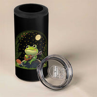 Frog Playing Guitar 4 in 1 Can Cooler Tumbler Gift for Musicians