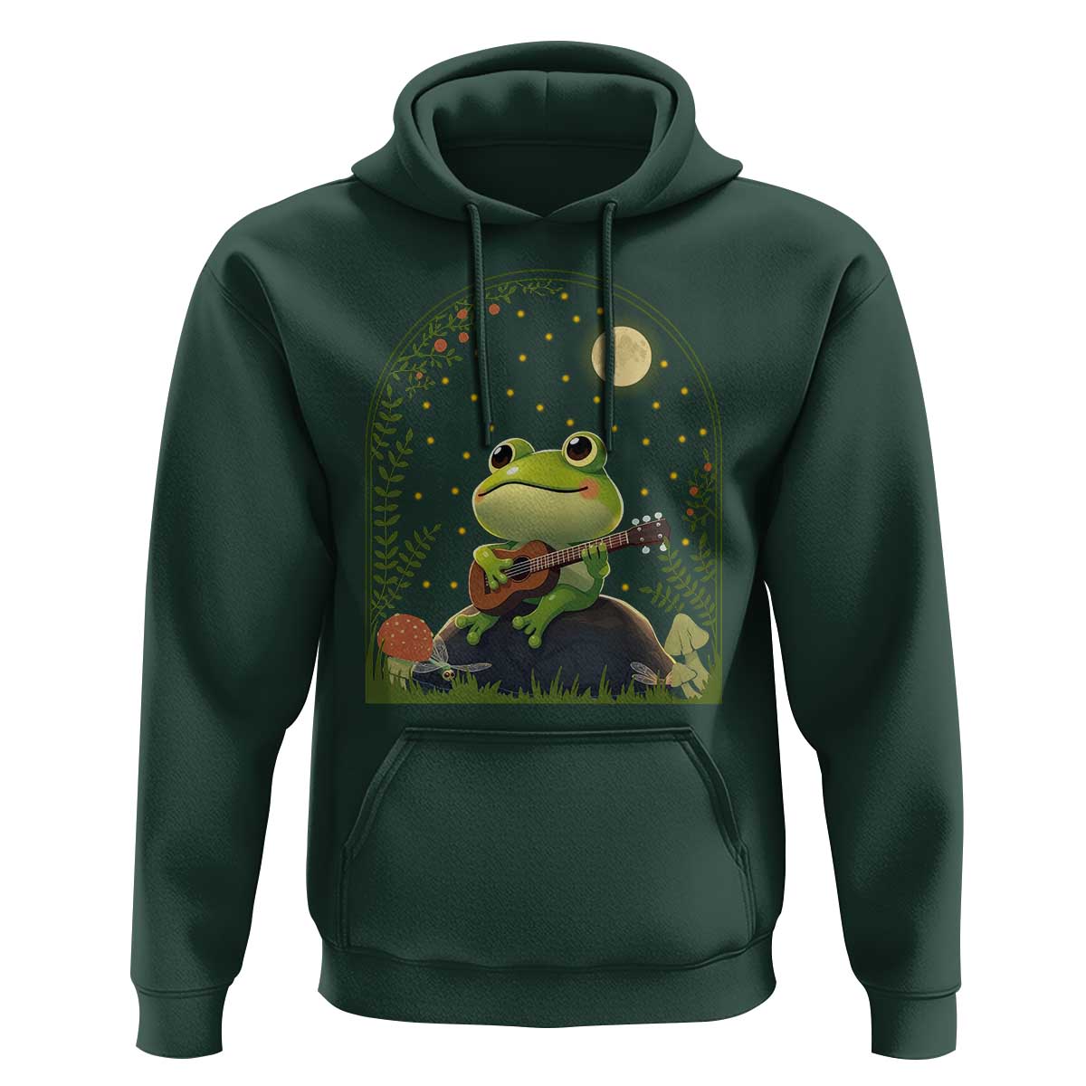 Frog Playing Guitar Hoodie Gift for Musicians - Wonder Print Shop