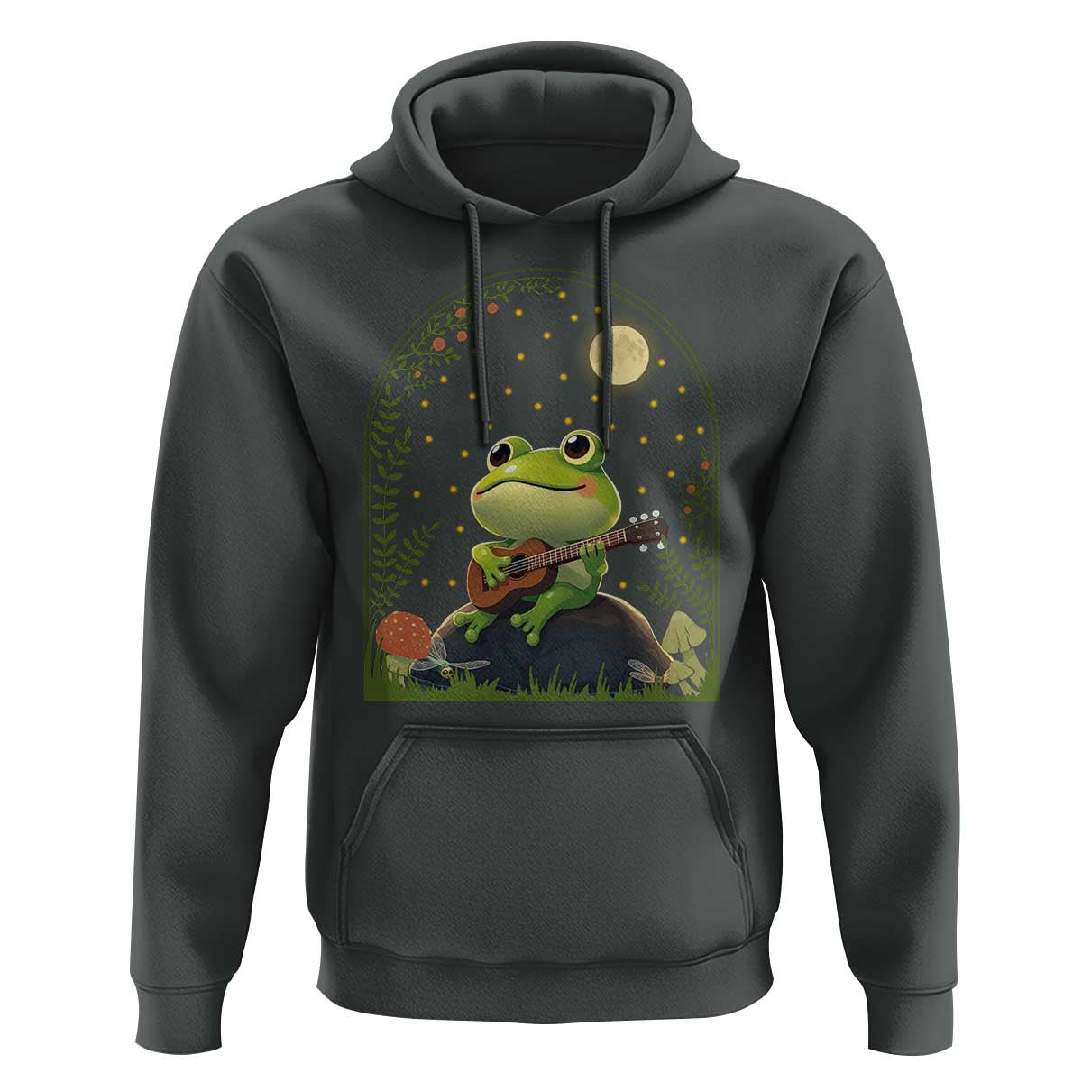 Frog Playing Guitar Hoodie Gift for Musicians - Wonder Print Shop