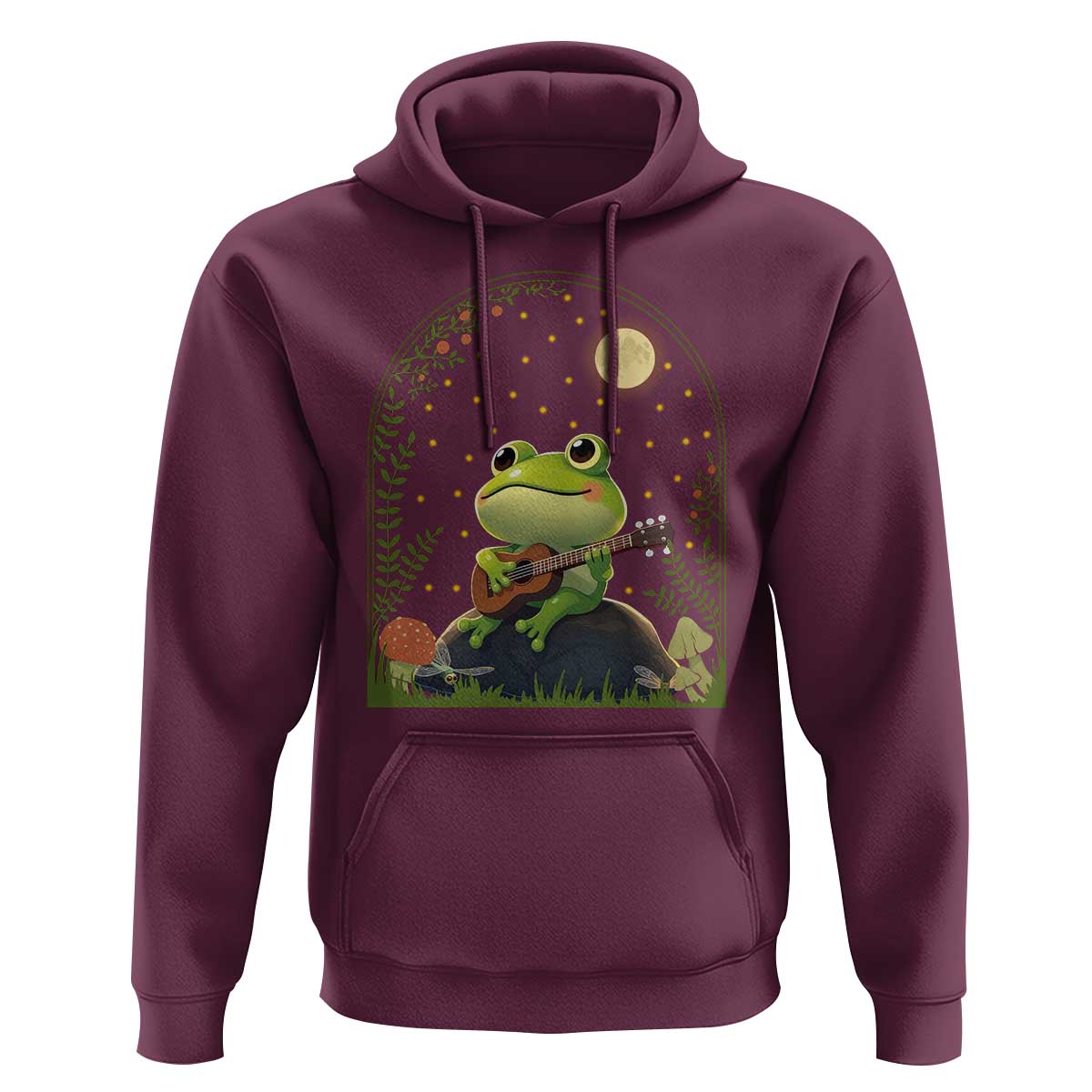 Frog Playing Guitar Hoodie Gift for Musicians - Wonder Print Shop