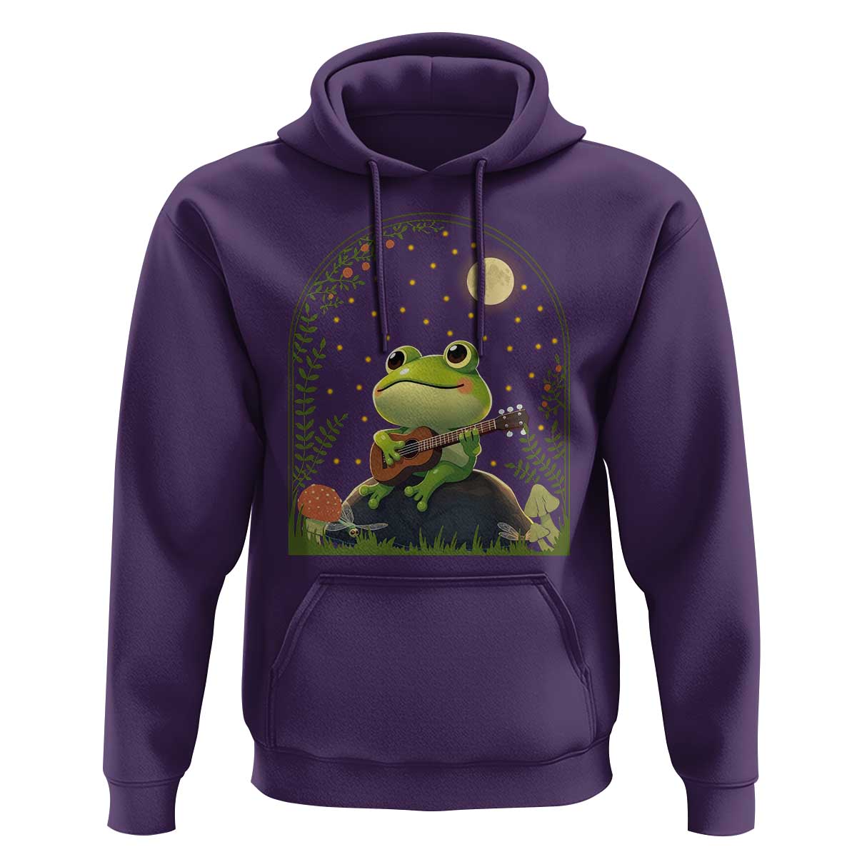 Frog Playing Guitar Hoodie Gift for Musicians - Wonder Print Shop