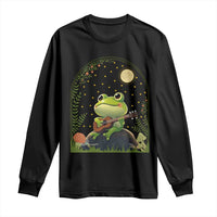 Frog Playing Guitar Long Sleeve Shirt Gift for Musicians - Wonder Print Shop