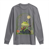 Frog Playing Guitar Long Sleeve Shirt Gift for Musicians - Wonder Print Shop