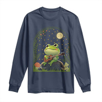 Frog Playing Guitar Long Sleeve Shirt Gift for Musicians - Wonder Print Shop