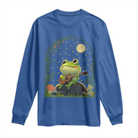 Frog Playing Guitar Long Sleeve Shirt Gift for Musicians - Wonder Print Shop