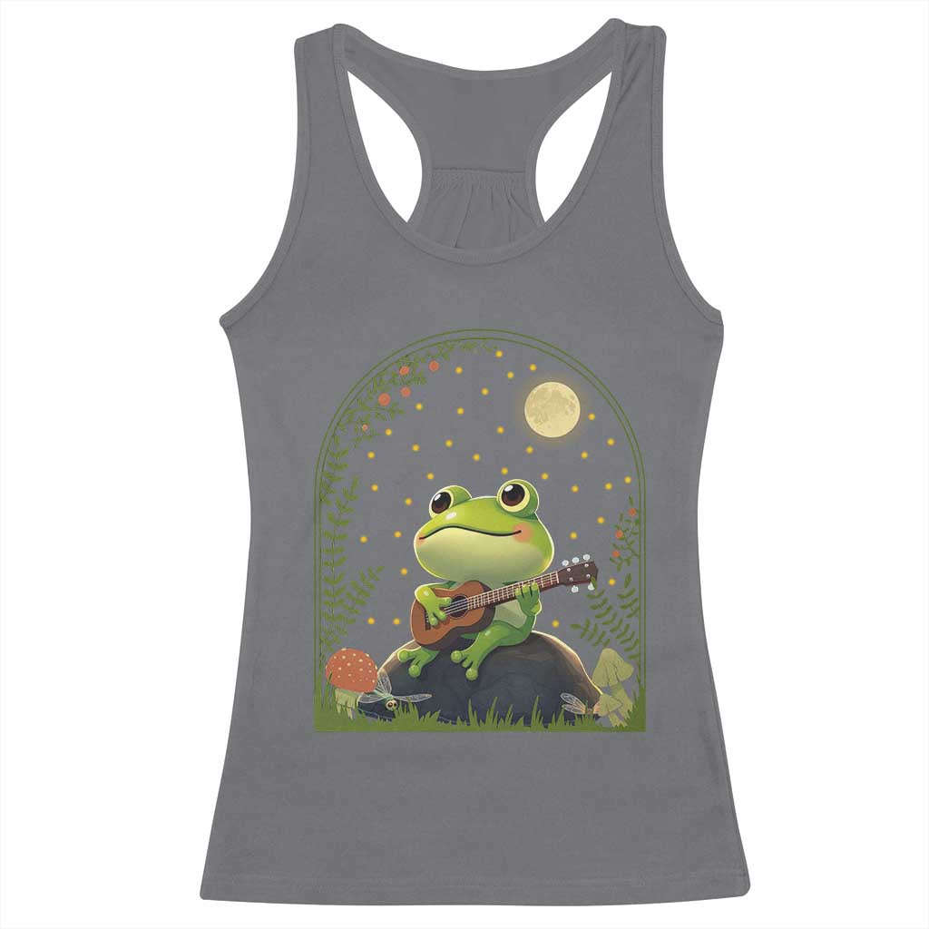 Frog Playing Guitar Racerback Tank Top Gift for Musicians - Wonder Print Shop