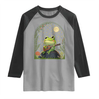 Frog Playing Guitar Raglan Shirt Gift for Musicians - Wonder Print Shop