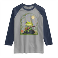 Frog Playing Guitar Raglan Shirt Gift for Musicians - Wonder Print Shop