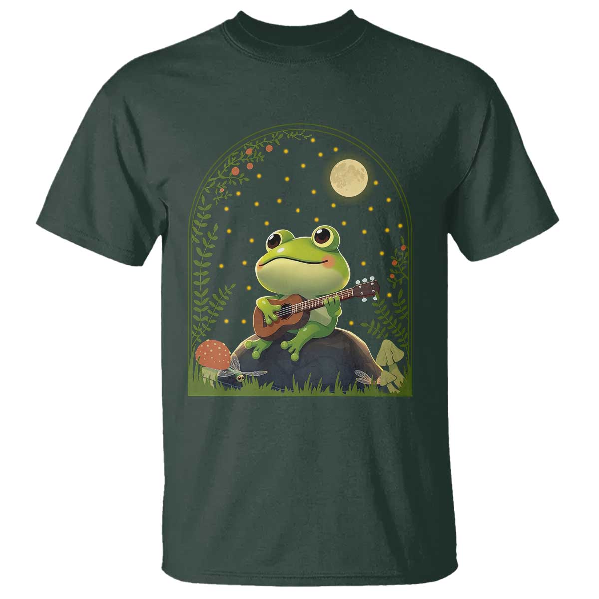 Frog Playing Guitar T Shirt Gift for Musicians - Wonder Print Shop