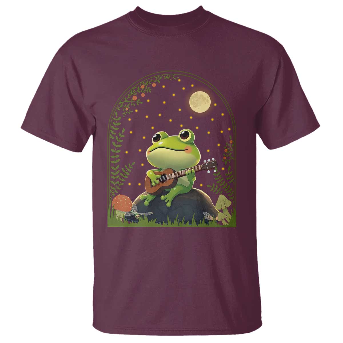 Frog Playing Guitar T Shirt Gift for Musicians - Wonder Print Shop