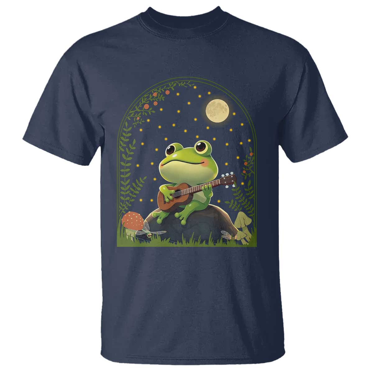 Frog Playing Guitar T Shirt Gift for Musicians - Wonder Print Shop