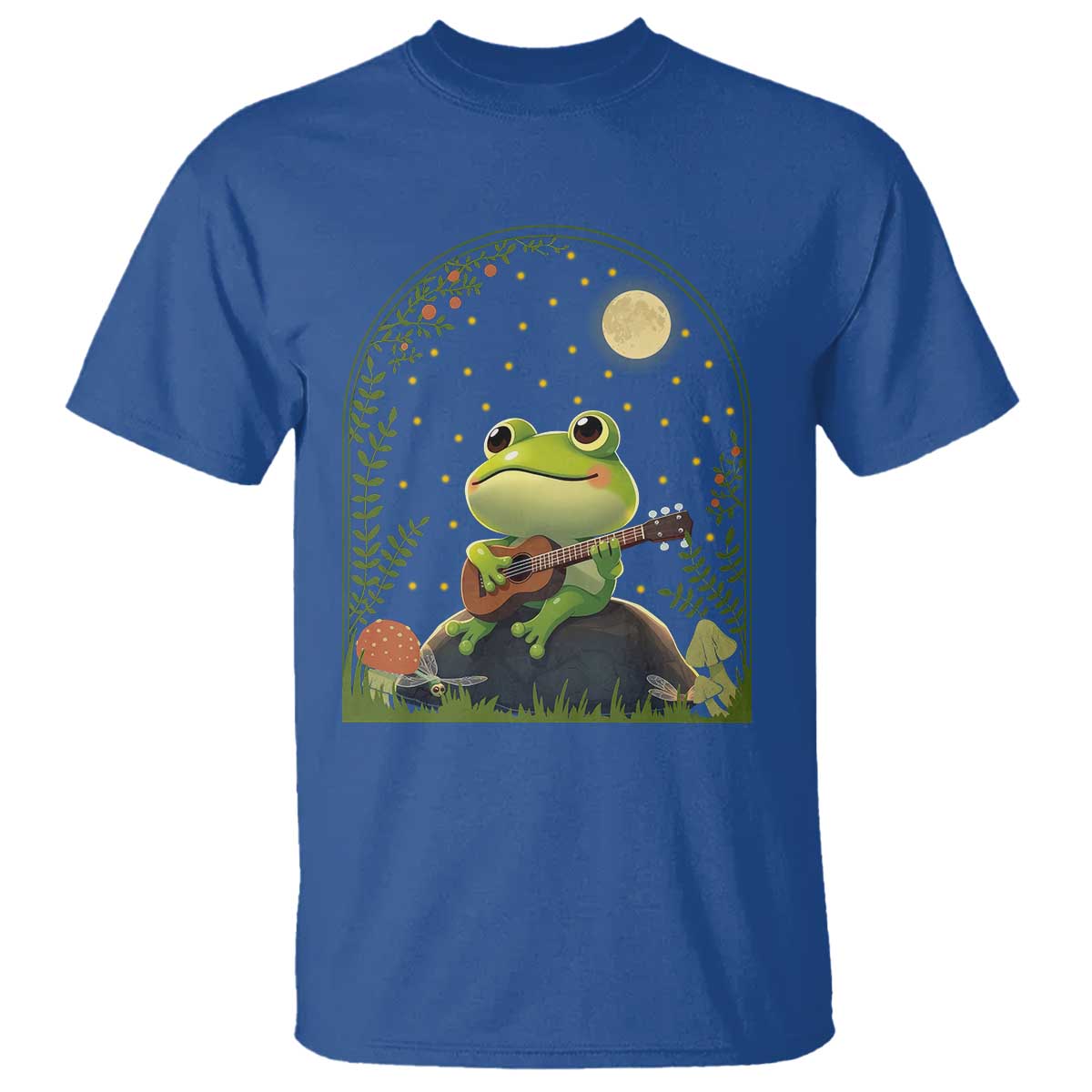 Frog Playing Guitar T Shirt Gift for Musicians - Wonder Print Shop