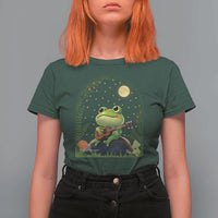 Frog Playing Guitar T Shirt For Women Gift for Musicians - Wonder Print Shop