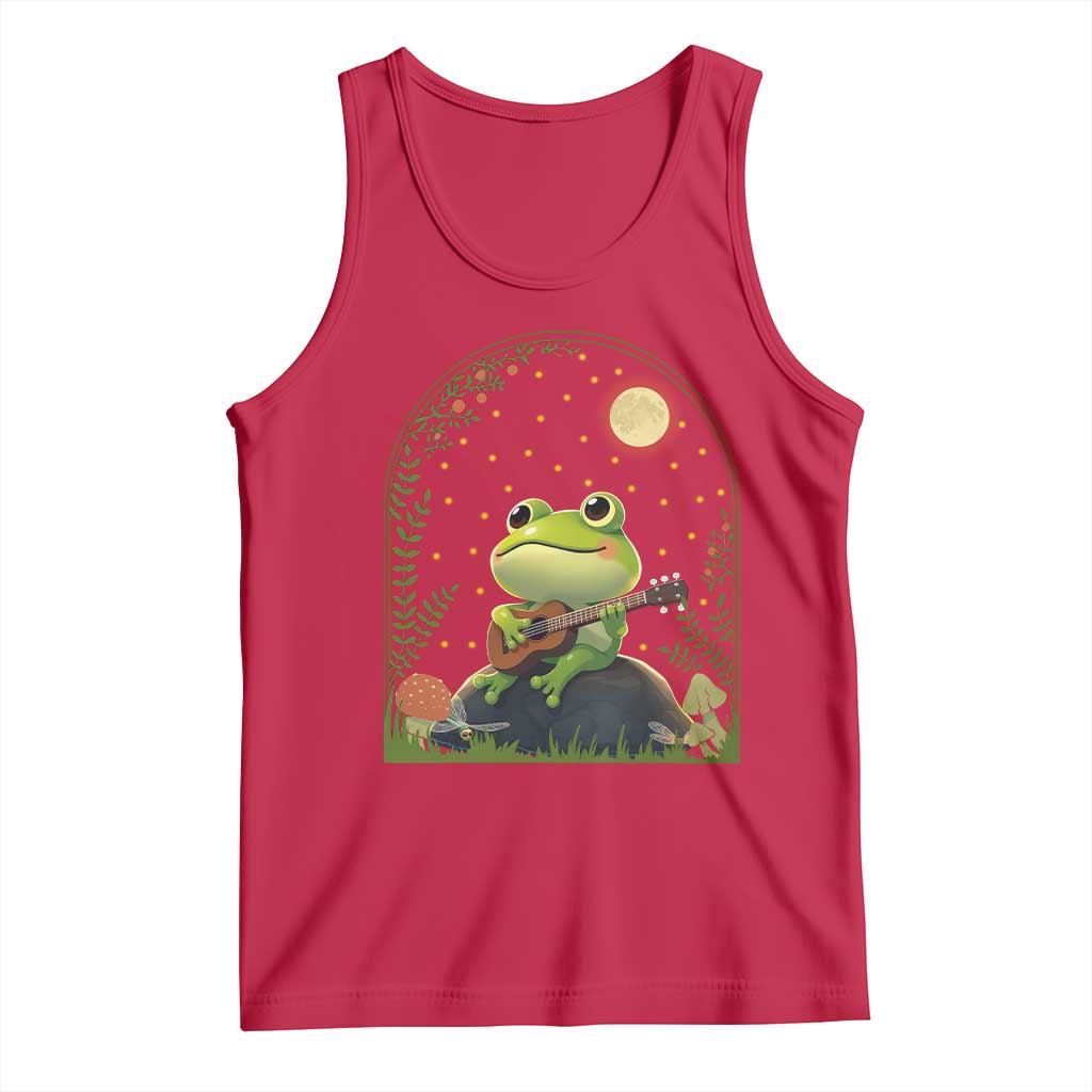Frog Playing Guitar Tank Top Gift for Musicians - Wonder Print Shop