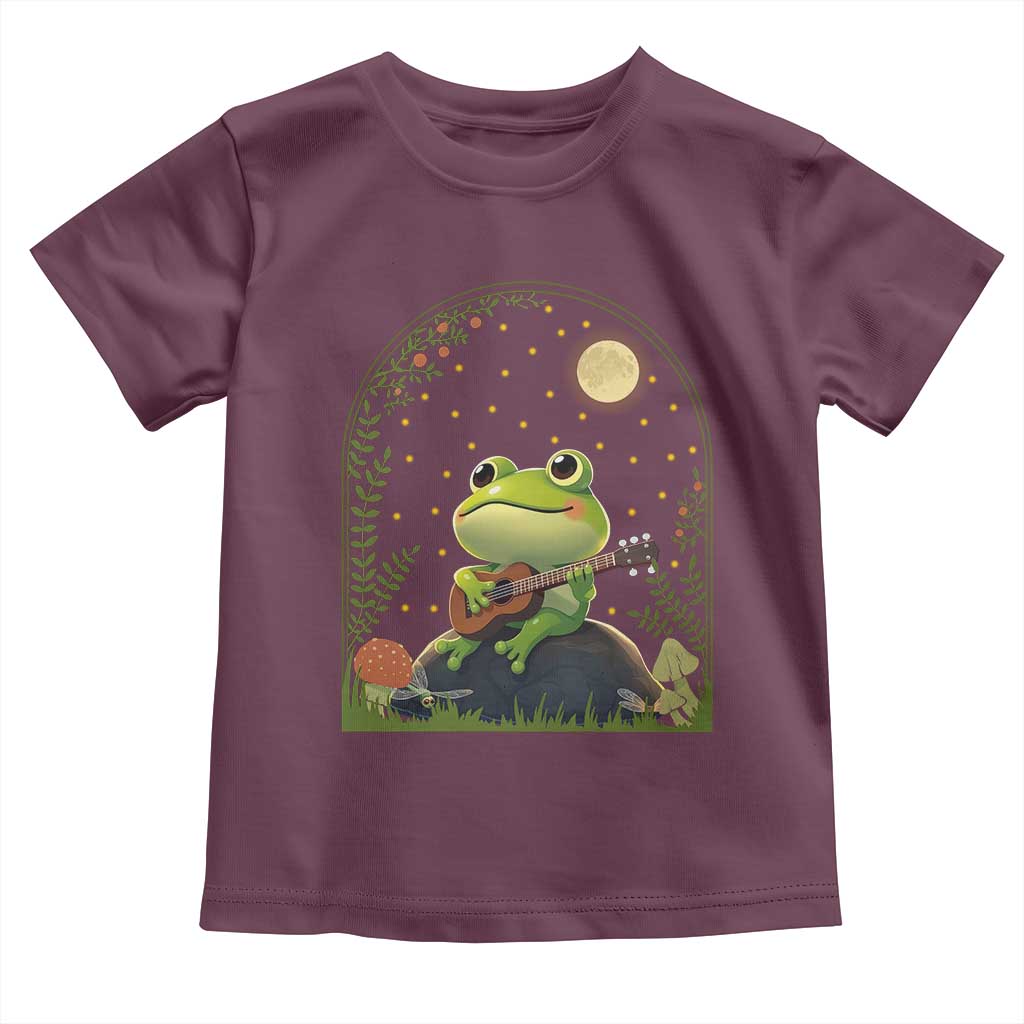 Frog Playing Guitar Toddler T Shirt Gift for Musicians - Wonder Print Shop