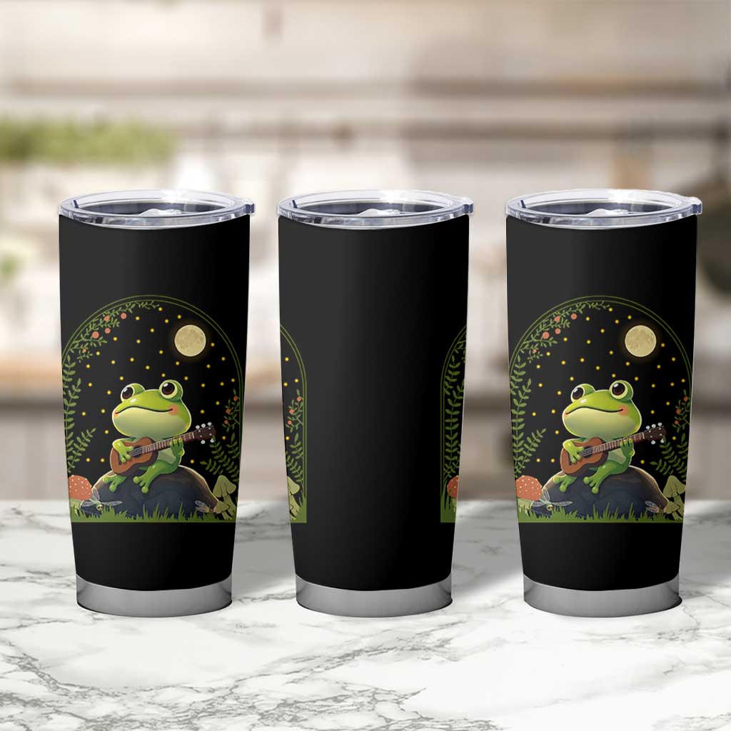 Frog Playing Guitar Tumbler Cup Gift for Musicians