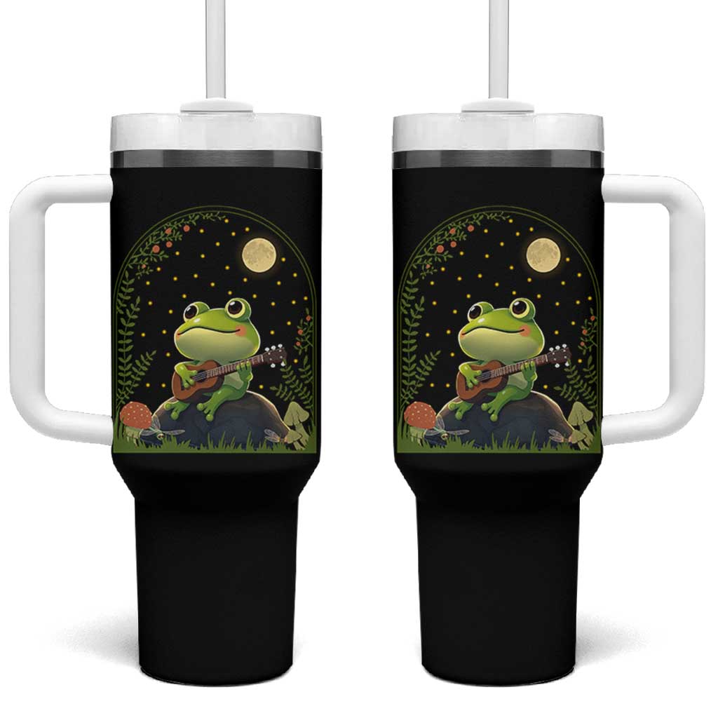 Frog Playing Guitar Tumbler With Handle Gift for Musicians