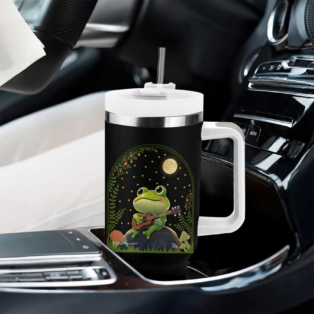 Frog Playing Guitar Tumbler With Handle Gift for Musicians
