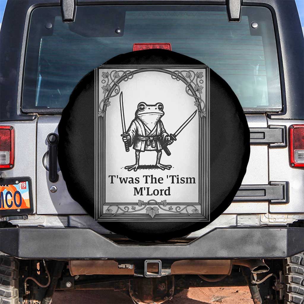 T’was The Tism M’Lord Spare Tire Cover Funny Medieval Knight Frog Gift - Wonder Print Shop