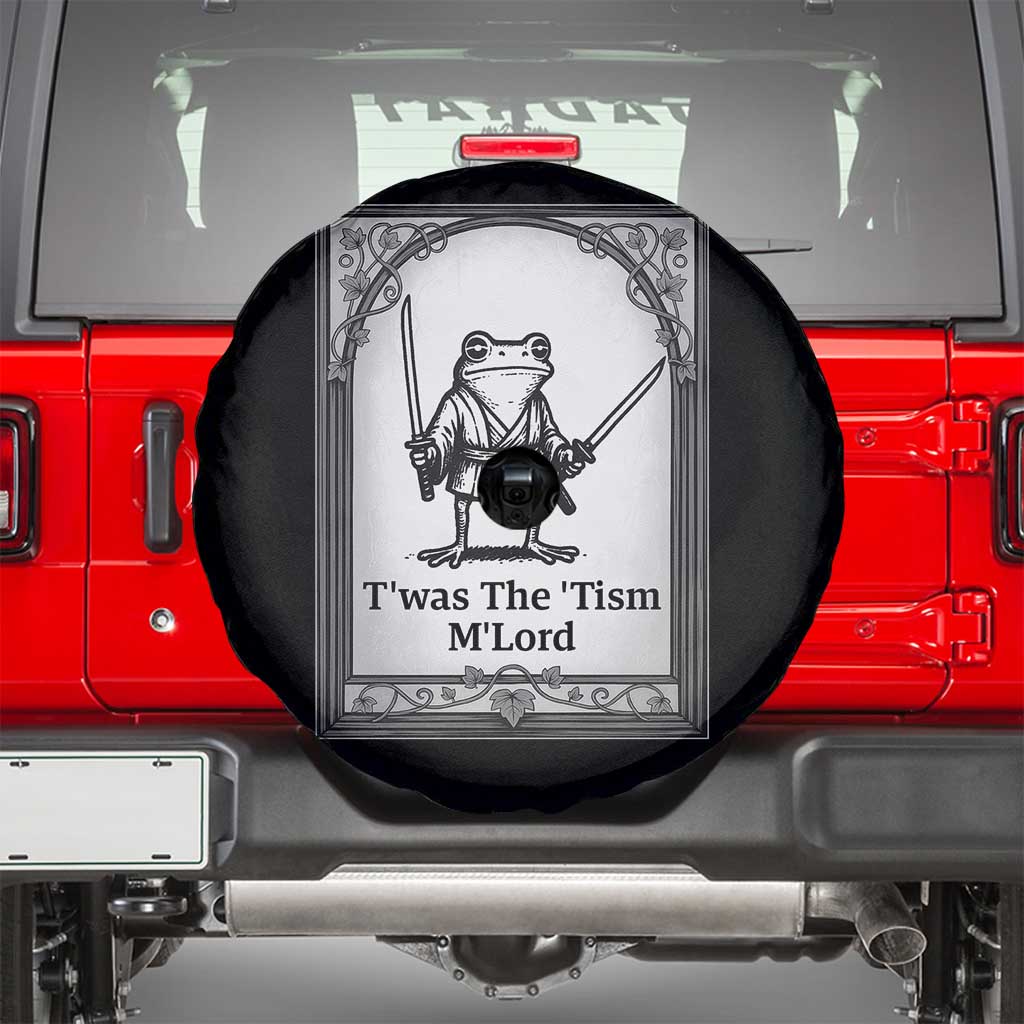 T’was The Tism M’Lord Spare Tire Cover Funny Medieval Knight Frog Gift - Wonder Print Shop