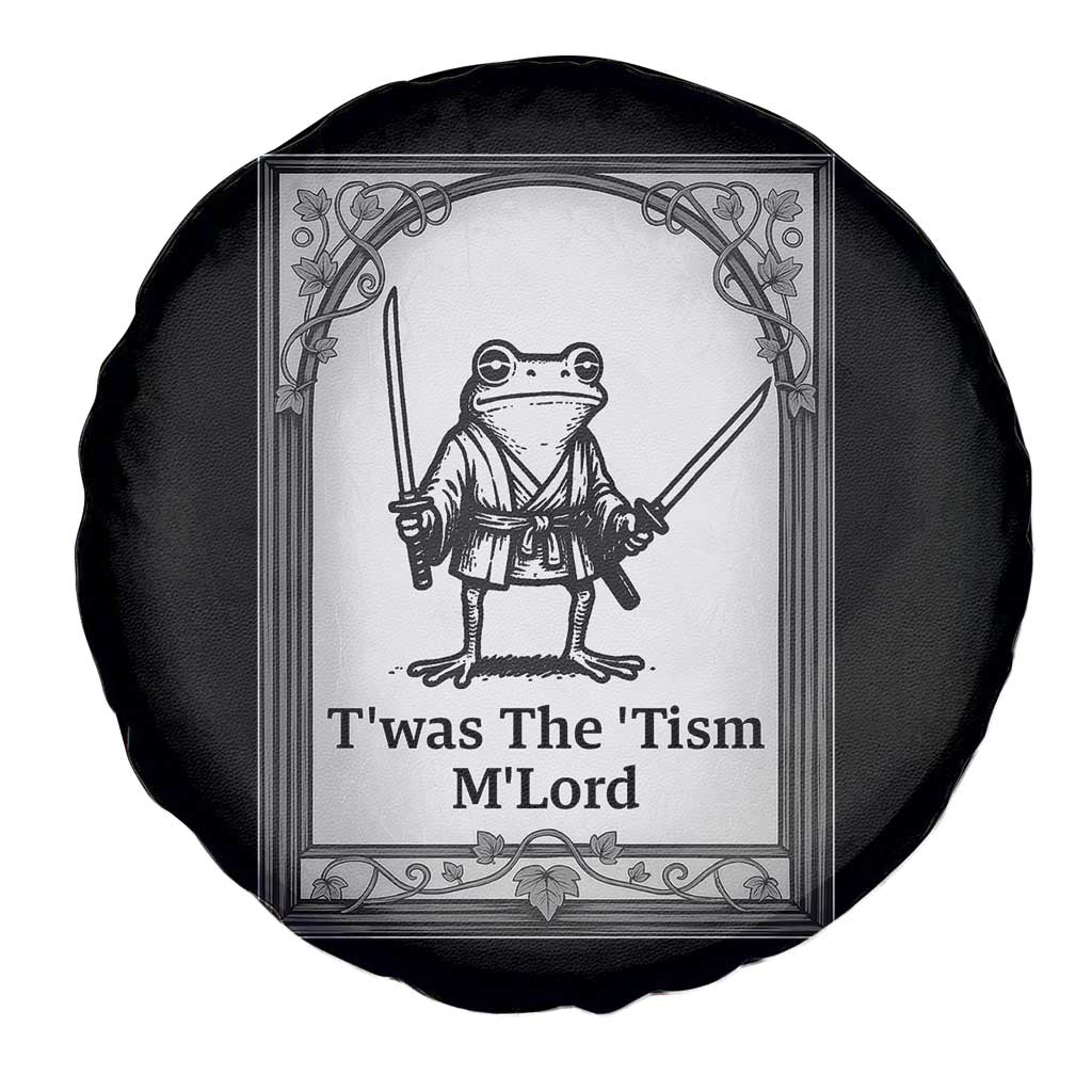 T’was The Tism M’Lord Spare Tire Cover Funny Medieval Knight Frog Gift - Wonder Print Shop