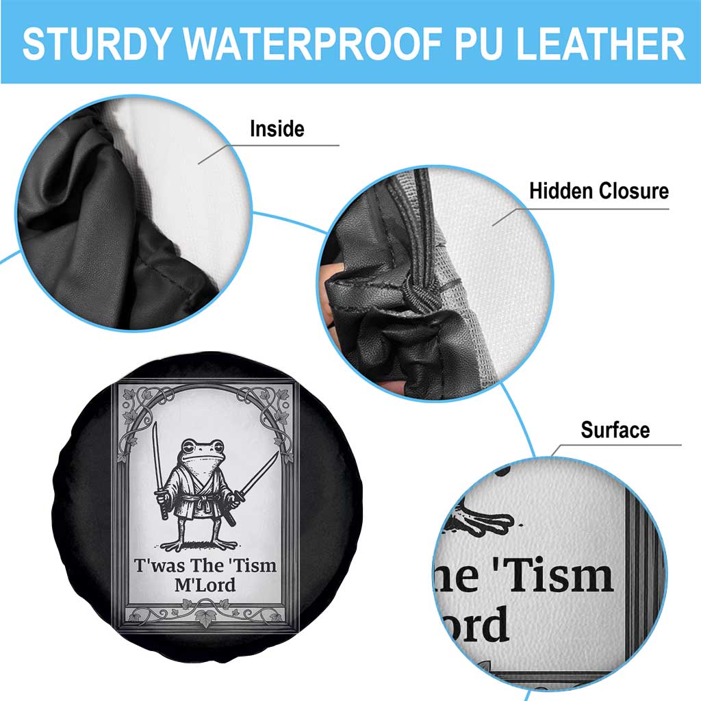 T’was The Tism M’Lord Spare Tire Cover Funny Medieval Knight Frog Gift - Wonder Print Shop