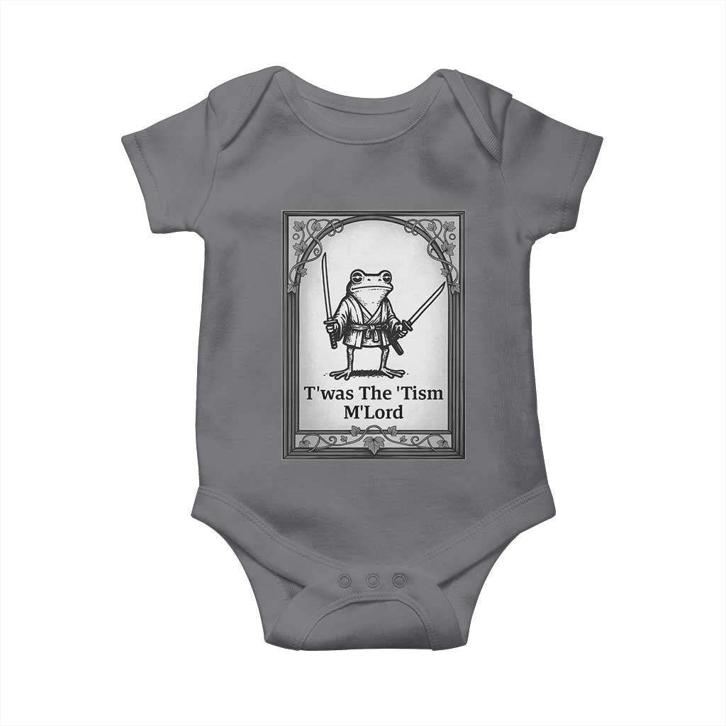 T’was The Tism M’Lord Baby Onesie Funny Medieval Knight Frog Gift - Wonder Print Shop