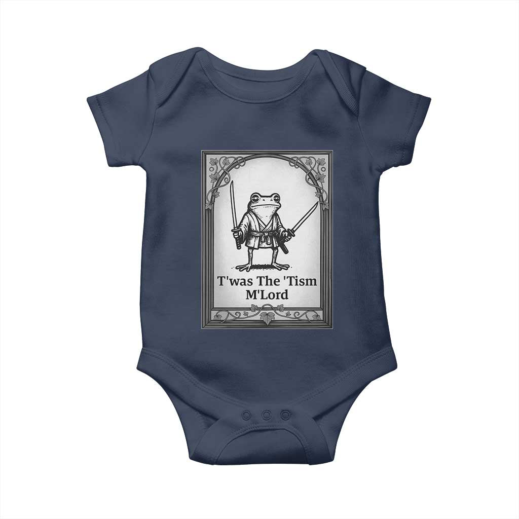 T’was The Tism M’Lord Baby Onesie Funny Medieval Knight Frog Gift - Wonder Print Shop